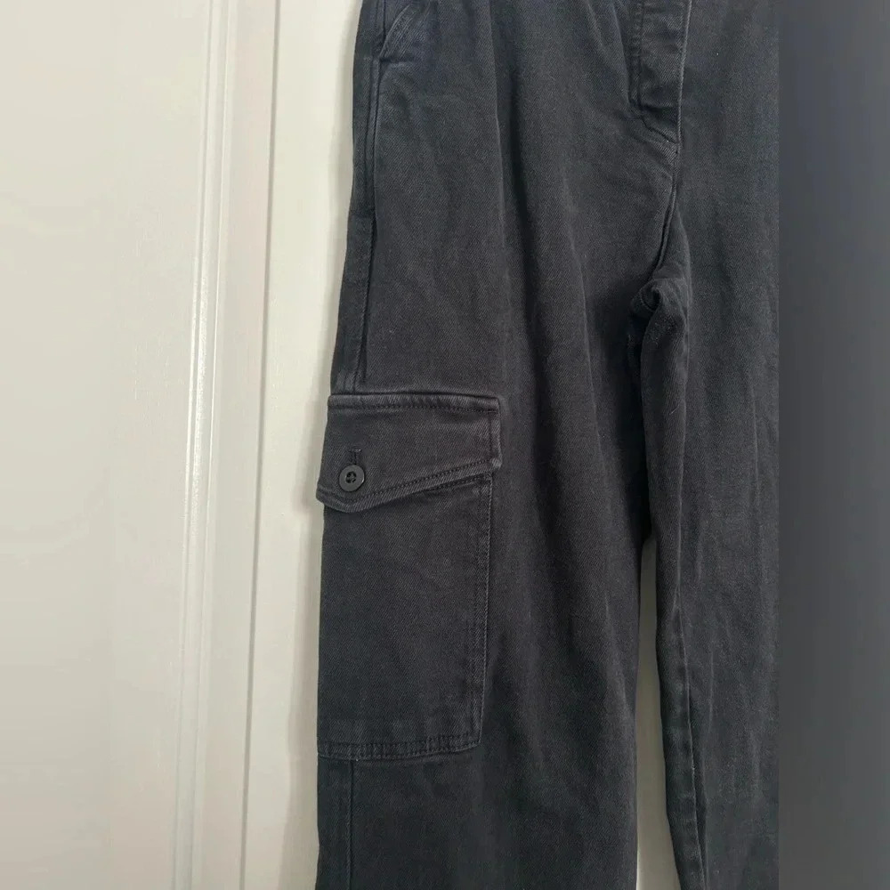 Aritzia Wilfred Free Black Modern Y2K Cargo Twill High Rise size 12 - Picture 9 of 13